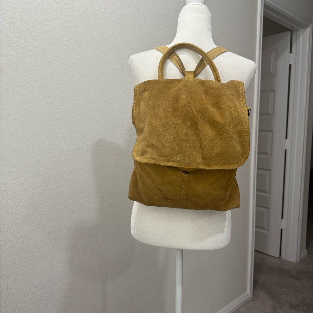 We are the Free Paris Convertible Suede Backpack